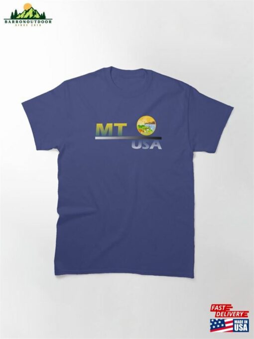 Mt Usa Written Textile Design Classic T-Shirt Hoodie Sweatshirt