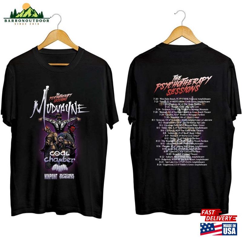 Mudvayne Summer 2023 U S Tour With Coal Chamber Gwar Shirt Band Fan Hoodie Sweatshirt Mudvayne Summer 2023 U S Tour With Coal Chamber Gwar Shirt Band Fan Hoodie Sweatshirt
