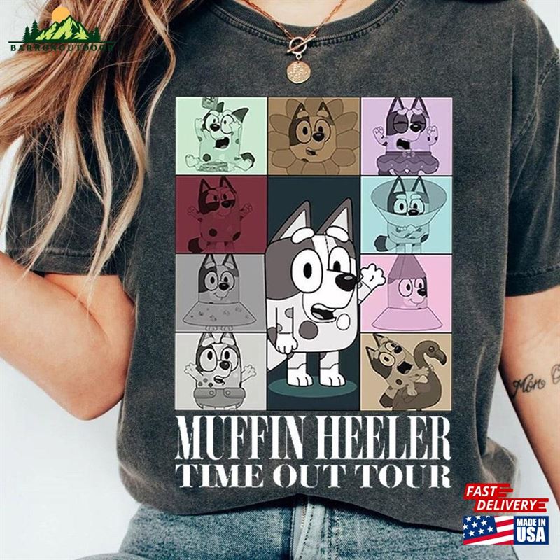 Muffin Heeler Time Out Tour Shirt Sweatshirt T-Shirt Muffin Heeler Time Out Tour Shirt Sweatshirt T-Shirt