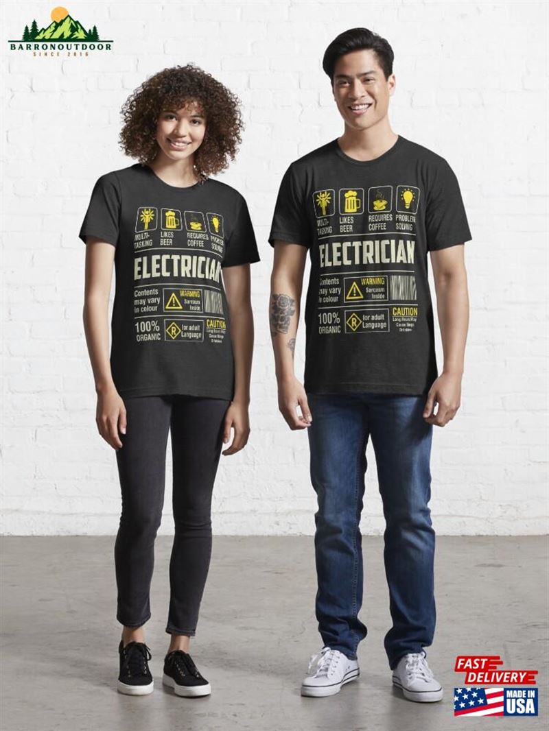 Multi Tasking Electrician Essential T-Shirt Classic Multi Tasking Electrician Essential T-Shirt Classic