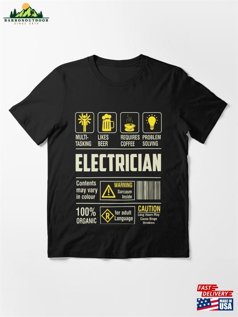 Multi Tasking Electrician Essential T-Shirt Classic Multi Tasking Electrician Essential T-Shirt Classic