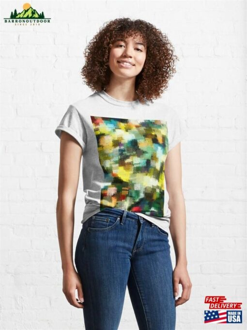 Multicolor Crosshatch Abstracting Squares Classic T-Shirt Unisex Sweatshirt