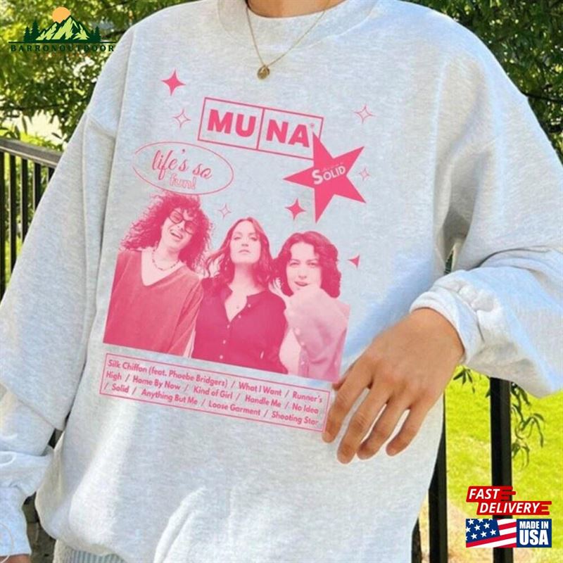 Muna Band Life's So Fun Tour 2023 T-Shirts Fan Shirts Classic Sweatshirt Muna Band Life's So Fun Tour 2023 T-Shirts Fan Shirts Classic Sweatshirt