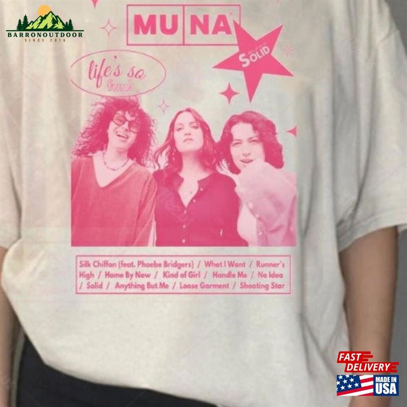 Muna Band Life's So Fun Tour 2023 T-Shirts Fan Shirts Classic Sweatshirt Muna Band Life's So Fun Tour 2023 T-Shirts Fan Shirts Classic Sweatshirt
