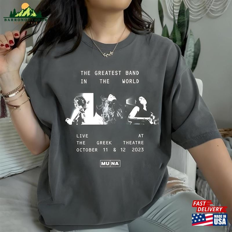 Muna Band Shirt The Greatest In World 2023 Concert Life’S So Fun Tour Fan T-Shirt Hoodie Muna Band Shirt The Greatest In World 2023 Concert Life’S So Fun Tour Fan T-Shirt Hoodie