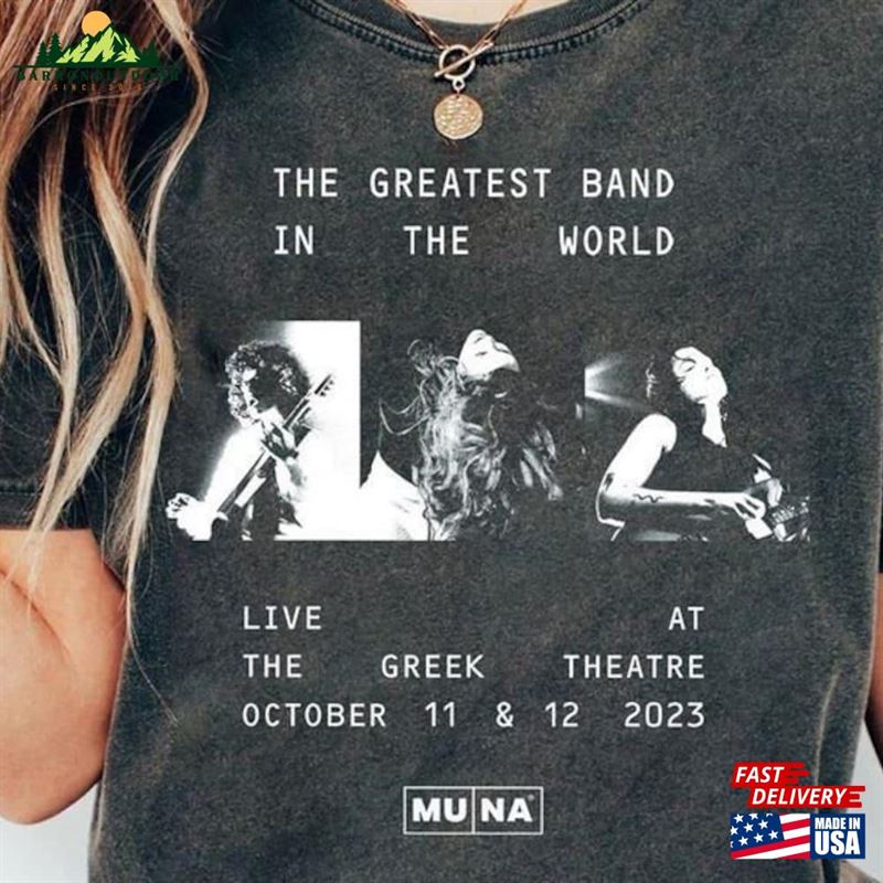 Muna Band Shirt The Greatest In World 2023 Concert Life’S So Fun Tour Fan T-Shirt Hoodie Muna Band Shirt The Greatest In World 2023 Concert Life’S So Fun Tour Fan T-Shirt Hoodie