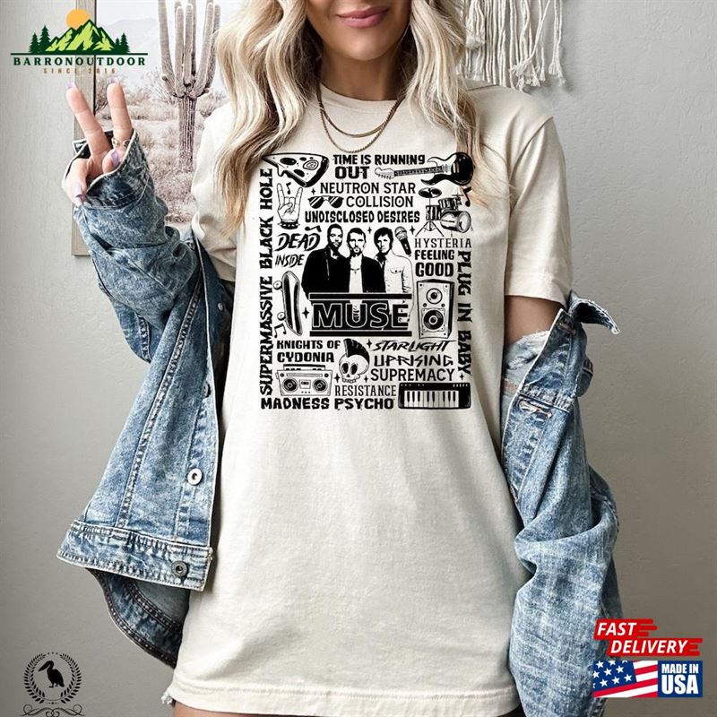 Muse Shirt Concert Alternative Rock Music Tour 2023 Unisex Classic Muse Shirt Concert Alternative Rock Music Tour 2023 Unisex Classic