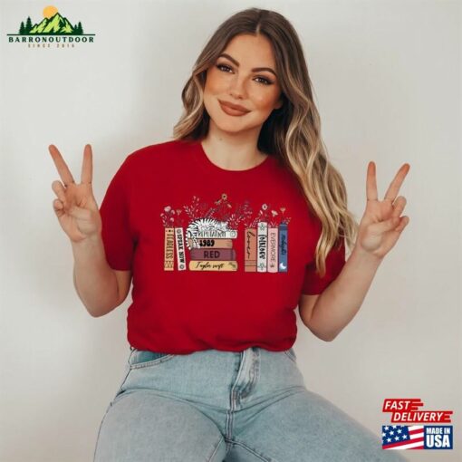 Music Albums As Books T-Shirt Shirt For 2023 Concert Lover Fan Merch Unisex
