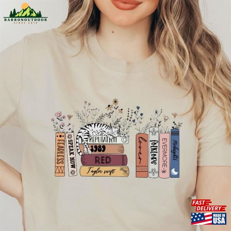 Music Albums As Books T-Shirt Shirt For 2023 Concert Lover Fan Merch Unisex Music Albums As Books T-Shirt Shirt For 2023 Concert Lover Fan Merch Unisex