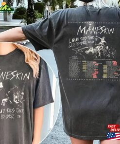 Music Band Graphic Maneskin World Tour 2023 Shirt Album Track List Gift For Fan T-Shirt Unisex