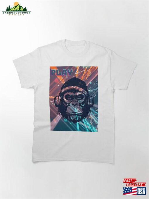 Music Monkey Play Listen Classic T-Shirt Sweatshirt