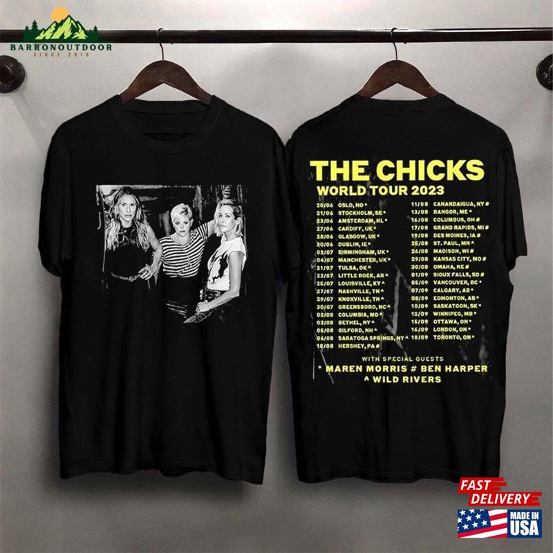 Music Shirt The Chicks World Tour 2023 With Special Guests T-Shirt Classic Music Shirt The Chicks World Tour 2023 With Special Guests T-Shirt Classic