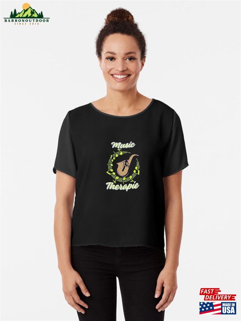 Music Therapy T Shirt Classic Chiffon Top Sweatshirt Music Therapy T Shirt Classic Chiffon Top Sweatshirt