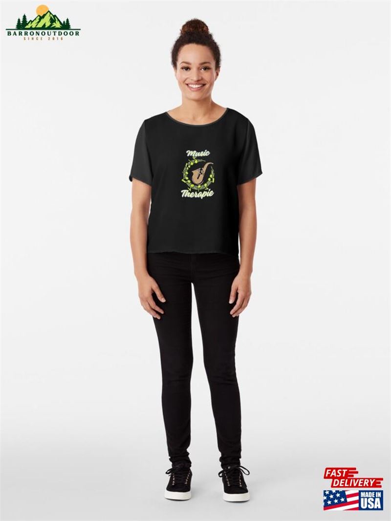 Music Therapy T Shirt Classic Chiffon Top Sweatshirt Music Therapy T Shirt Classic Chiffon Top Sweatshirt