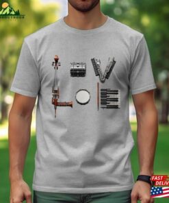 Musical Instruments Circle T-Shirt Orchestra Band Tee Music Lover Gift Unisex