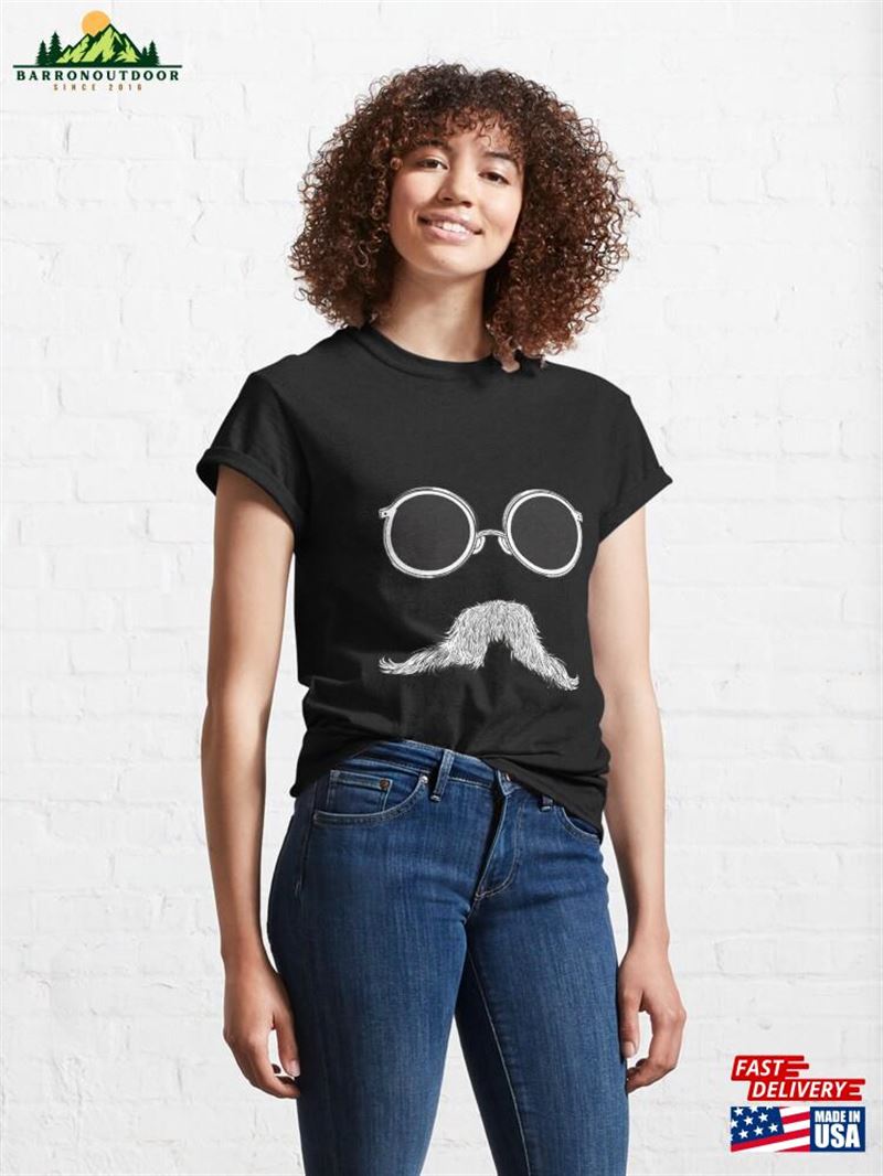 Mustache With Sunglass Classic T-Shirt Hoodie Mustache With Sunglass Classic T-Shirt Hoodie