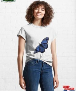 Muted Blue Butterfly Classic T-Shirt Hoodie