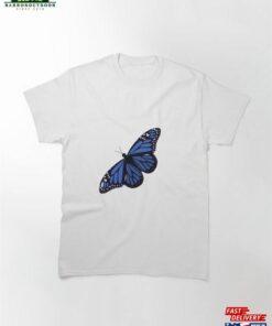 Muted Blue Butterfly Classic T-Shirt Hoodie