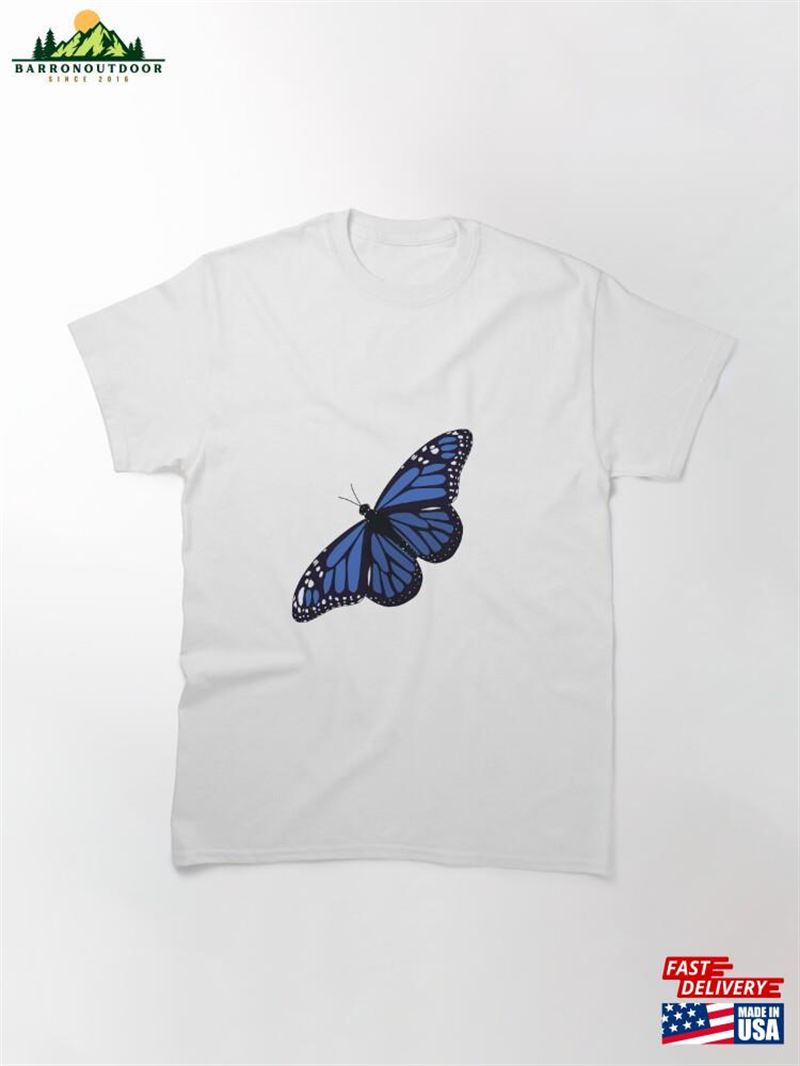 Muted Blue Butterfly Classic T-Shirt Hoodie Muted Blue Butterfly Classic T-Shirt Hoodie