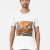 Muted Orange And Creamy Gray Fluid Premium T-Shirt Classic Unisex