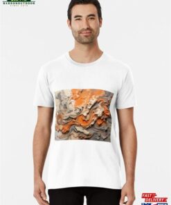 Muted Orange And Creamy Gray Fluid Premium T-Shirt Classic Unisex