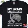 My Brain Is Experiencing Technical Difficulties Shirt Cancer Awareness Gray Ribbon Design Hoodie Sweatshirt