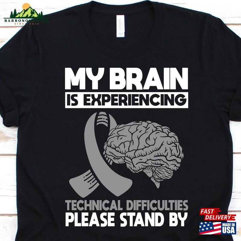 My Brain Is Experiencing Technical Difficulties Shirt Cancer Awareness Gray Ribbon Design Hoodie Sweatshirt My Brain Is Experiencing Technical Difficulties Shirt Cancer Awareness Gray Ribbon Design Hoodie Sweatshirt