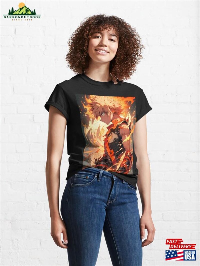 My Hero Academia Christmas Gift Dynamight Impact Kacchan's Anime Power Classic T-Shirt Unisex My Hero Academia Christmas Gift Dynamight Impact Kacchan's Anime Power Classic T-Shirt Unisex