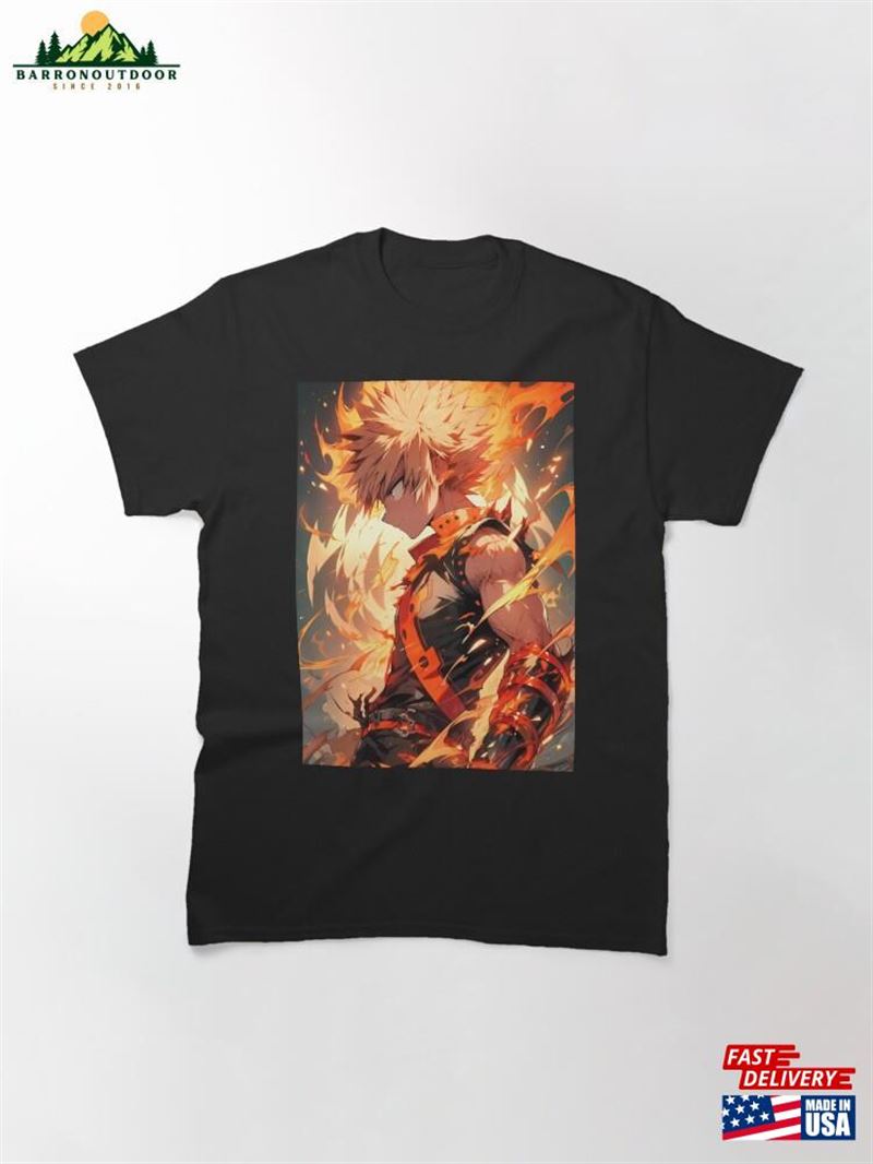 My Hero Academia Christmas Gift Dynamight Impact Kacchan's Anime Power Classic T-Shirt Unisex My Hero Academia Christmas Gift Dynamight Impact Kacchan's Anime Power Classic T-Shirt Unisex