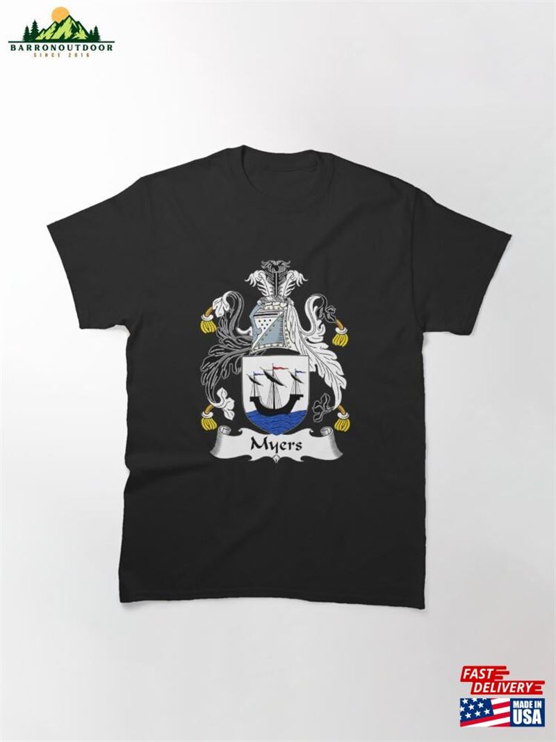 Myers Coat Of Arms Family Cres Classic T-Shirt Hoodie Myers Coat Of Arms Family Cres Classic T-Shirt Hoodie