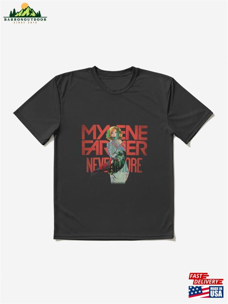 Mylene Farmer Nevermore Tour With Raven Active T-Shirt Unisex Mylene Farmer Nevermore Tour With Raven Active T-Shirt Unisex