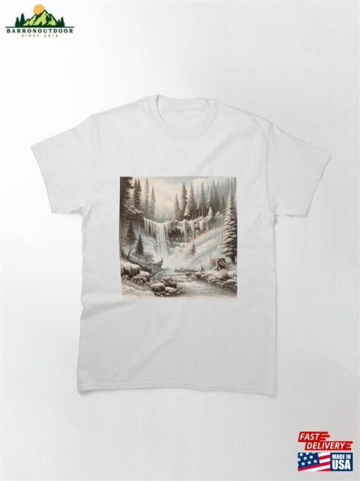 Mystic Forest Waterfall Haven Classic T-Shirt