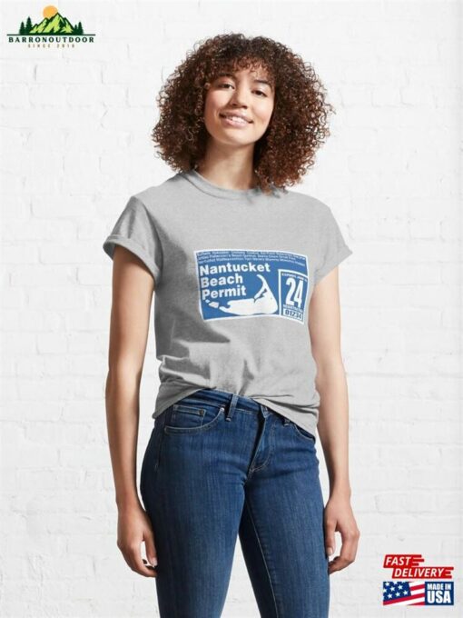 Nantucket Off Road Permit 2024 Blue Classic T-Shirt Unisex Hoodie