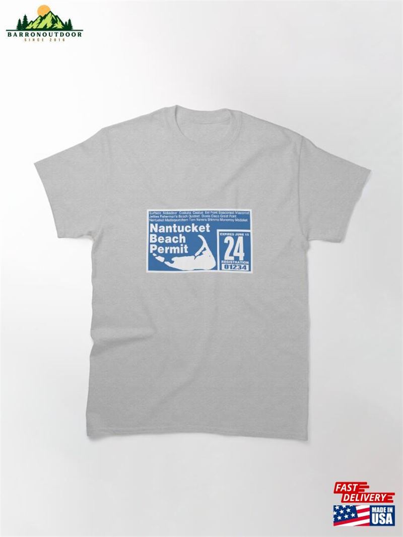 Nantucket Off Road Permit 2024 Blue Classic T-Shirt Unisex Hoodie Nantucket Off Road Permit 2024 Blue Classic T-Shirt Unisex Hoodie