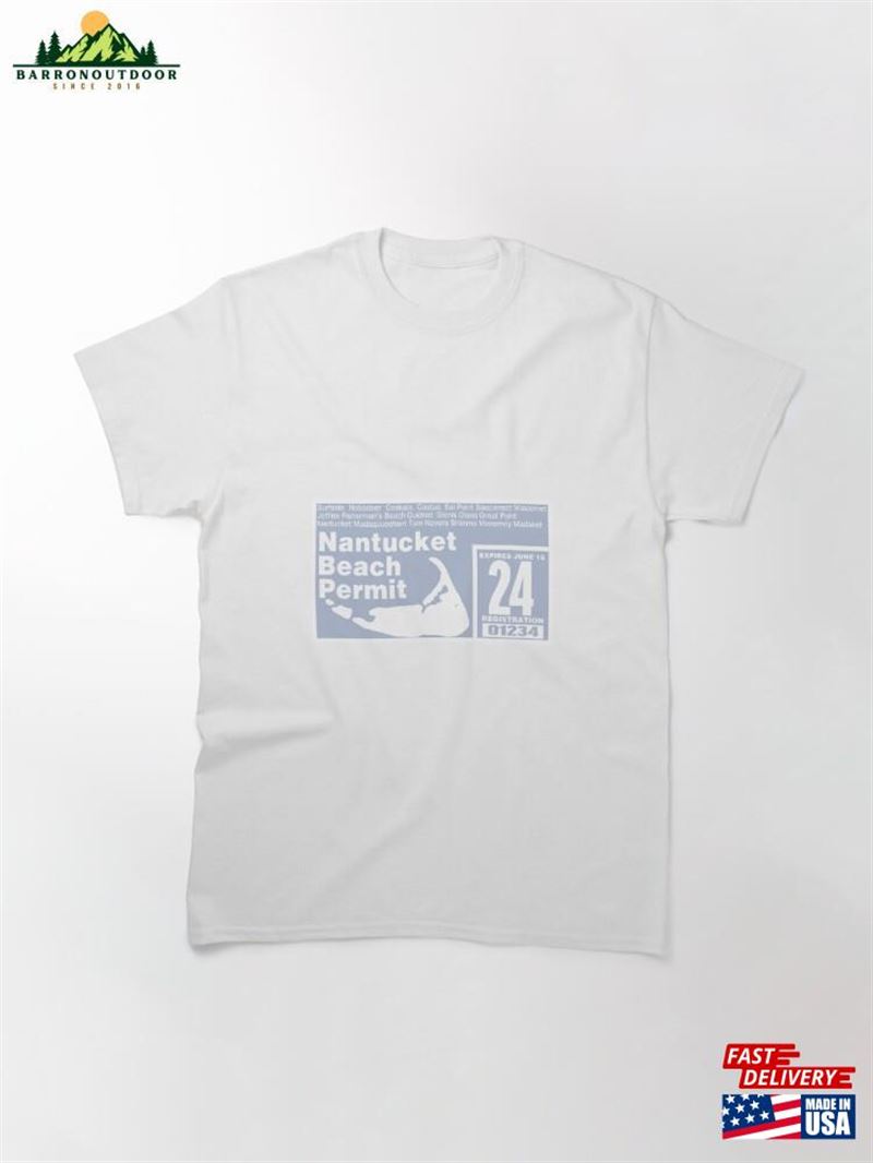 Nantucket Off Road Permit 2024 Light Blue Classic T-Shirt Hoodie Sweatshirt Nantucket Off Road Permit 2024 Light Blue Classic T-Shirt Hoodie Sweatshirt