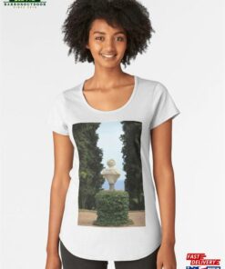 Napoleon Looks At The Sea White Marble Bust Premium Scoop T-Shirt Hoodie