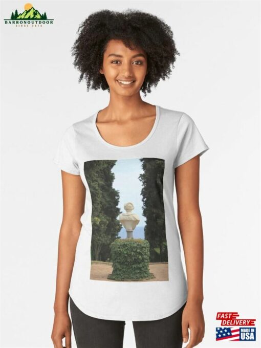 Napoleon Looks At The Sea White Marble Bust Premium Scoop T-Shirt Hoodie