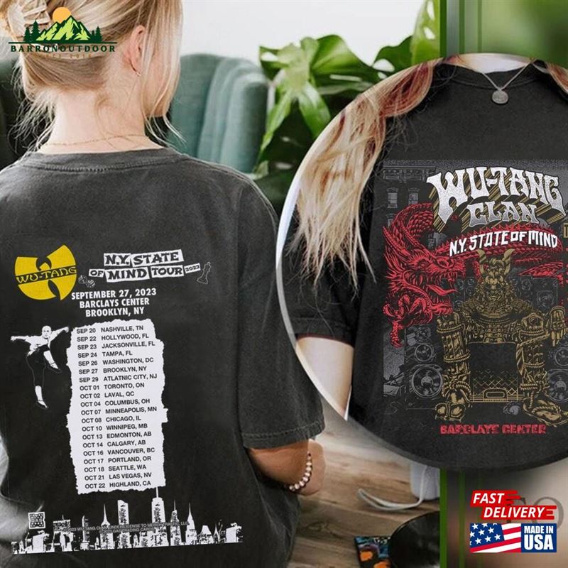 Nas Wu Tang Clan T-Shirt Ny State Of Mind Tour 2023 Tee Hoodie Nas Wu Tang Clan T-Shirt Ny State Of Mind Tour 2023 Tee Hoodie