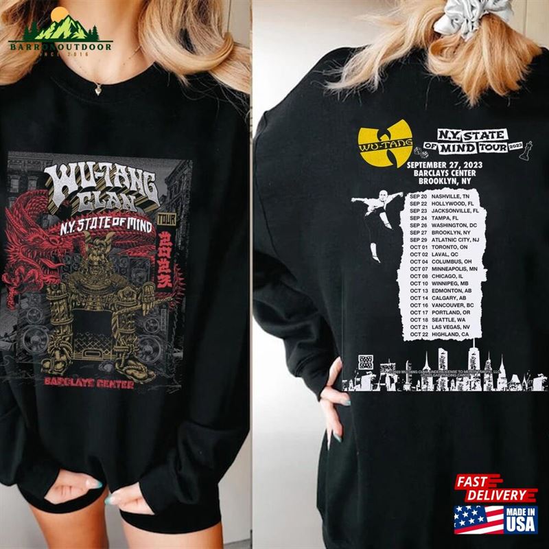 Nas Wu Tang Clan T-Shirt Ny State Of Mind Tour 2023 Tee Hoodie Nas Wu Tang Clan T-Shirt Ny State Of Mind Tour 2023 Tee Hoodie