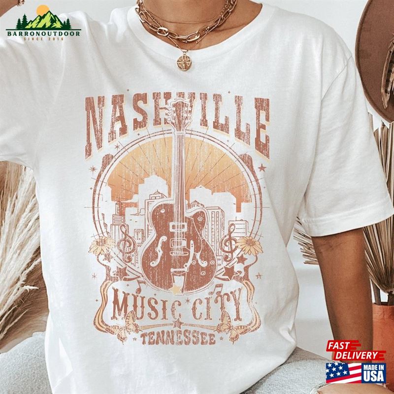 Nashville Tennessee Guitar T-Shirt Hoodie Classic Nashville Tennessee Guitar T-Shirt Hoodie Classic