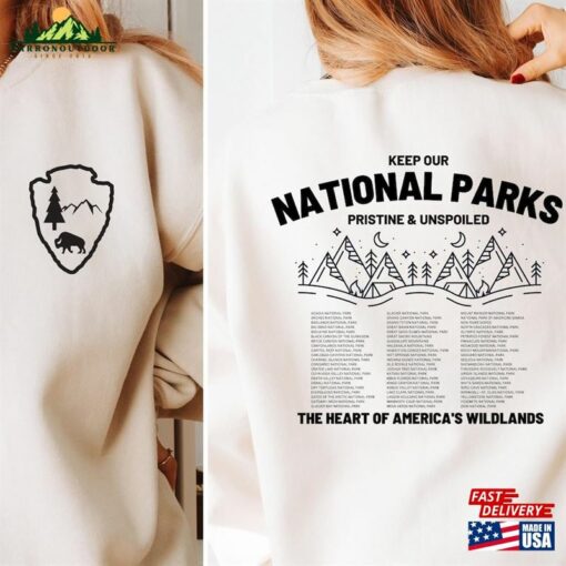 National Park Vintage Sweatshirt Hoodie Camping Unisex Classic