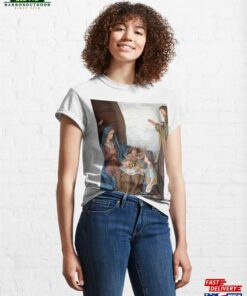 Nativity Scene With Young Boy And Animals Watercolor Classic T-Shirt Hoodie Nativity Scene With Young Boy And Animals Watercolor Classic T-Shirt Hoodie