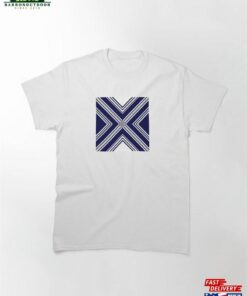Navy White Geometric Classic T-Shirt Sweatshirt
