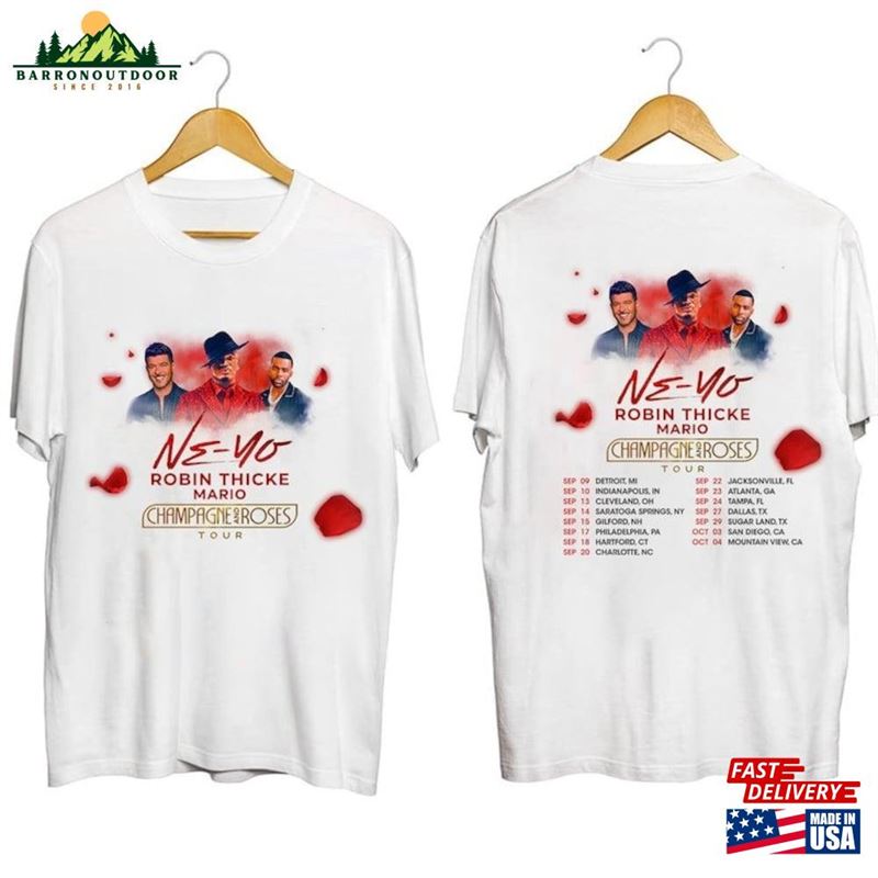 Ne Yo Robin Thicke Mario Champagne Roses 2023 Tour Shirt Classic T-Shirt Ne Yo Robin Thicke Mario Champagne Roses 2023 Tour Shirt Classic T-Shirt