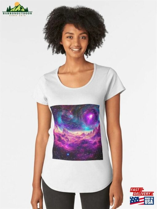 Nebulaic Splendor Premium Scoop T-Shirt Sweatshirt