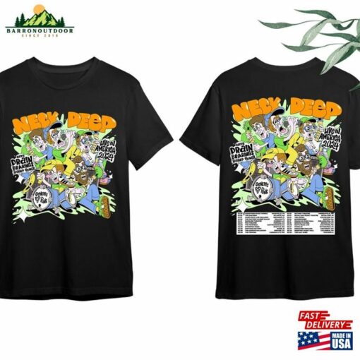 Neck Deep With Drain Bearings Higher Power 2024 Tour Shirt Sweatshirt Classic