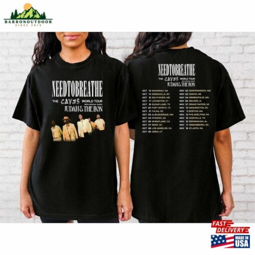 Needtobreathe The Caves World Tour 2023 Shirt Band Fan T-Shirt Hoodie Classic