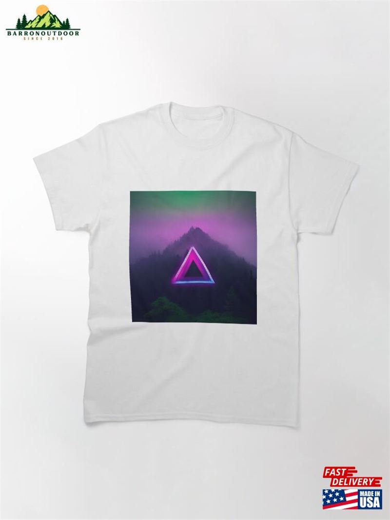 Neon Mountain A Surreal Journey Into The Unknown Classic T-Shirt Neon Mountain A Surreal Journey Into The Unknown Classic T-Shirt