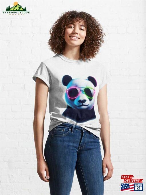 Neon Shades Panda Classic T-Shirt Sweatshirt