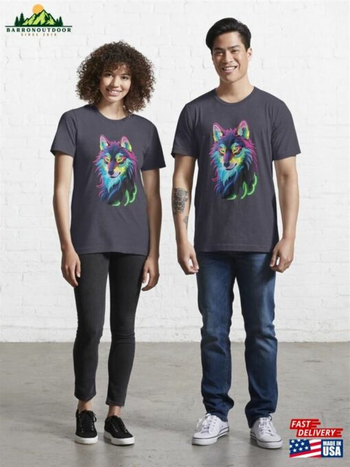 Neon Wolf Creature Essential T-Shirt Classic Unisex